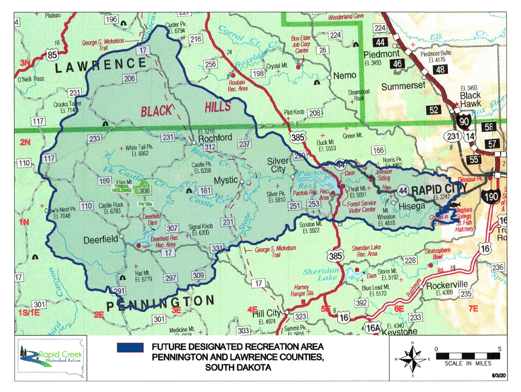 Map of proposed Rapid Creek Recreation Area
